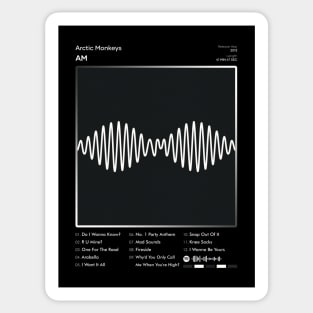 Arctic Monkeys - AM Tracklist Album Sticker